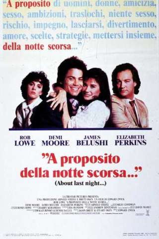 A proposito della notte scorsa